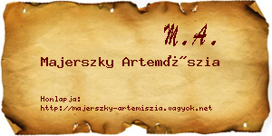 Majerszky Artemíszia névjegykártya